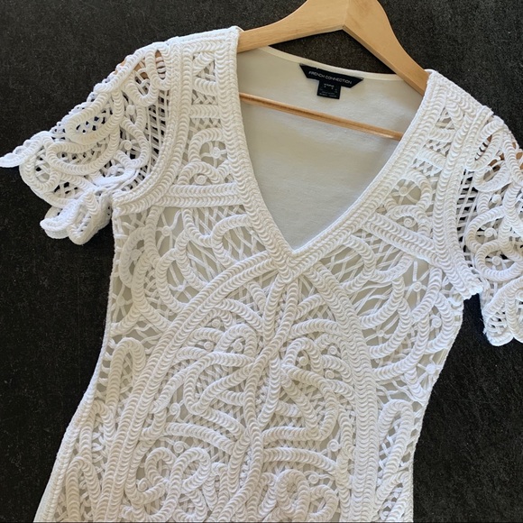 French Connection Dresses & Skirts - French Connection Mesi Macrame Lace Bodycon Dress